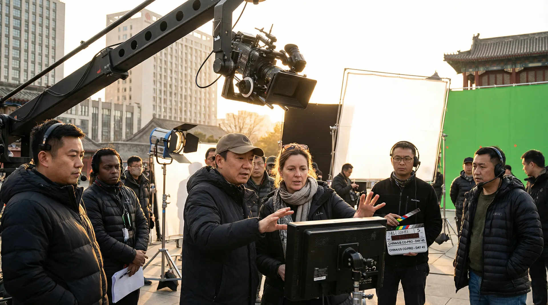 芒果视频与国际影视团队合作拍摄现场